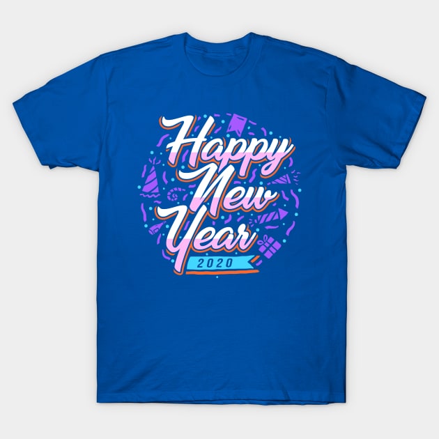 Happy New Year 2020 T-Shirt by AhmadMujib